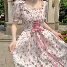 Load image into Gallery viewer, 2022 French retro dress autumn and winter blue pure desire mid-length dress party palace style princess dress