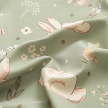 Load image into Gallery viewer, 2022 Girl Style Kawaii Rabbit Tops Women Single Breasted Sweet Vintage Green Blouses Japanese Loose Printed Cute Shirts Spring