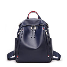 Load image into Gallery viewer, 2022 High Quality Women Genuine Leather Backpacks Lady England Style Fashion Simple Soft Bag Girl Bi-directional Zipper Packsack