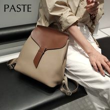 Load image into Gallery viewer, 2022 Hit Color Design College Girl School Book Bag All-match Real Leather Women&#39;s Backpack High Quality Cowhide Shoulder Bag