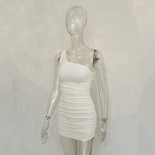 Load image into Gallery viewer, 2022 Isn Style Single Shoulder Pleated Thread Dress Spring And Summer New Women&#39;s Wear Europe And America