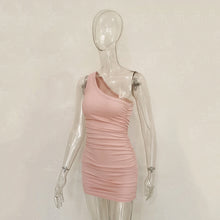 Load image into Gallery viewer, 2022 Isn Style Single Shoulder Pleated Thread Dress Spring And Summer New Women&#39;s Wear Europe And America