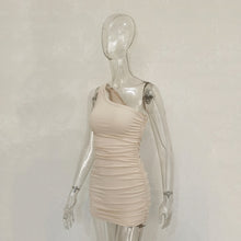 Load image into Gallery viewer, 2022 Isn Style Single Shoulder Pleated Thread Dress Spring And Summer New Women&#39;s Wear Europe And America