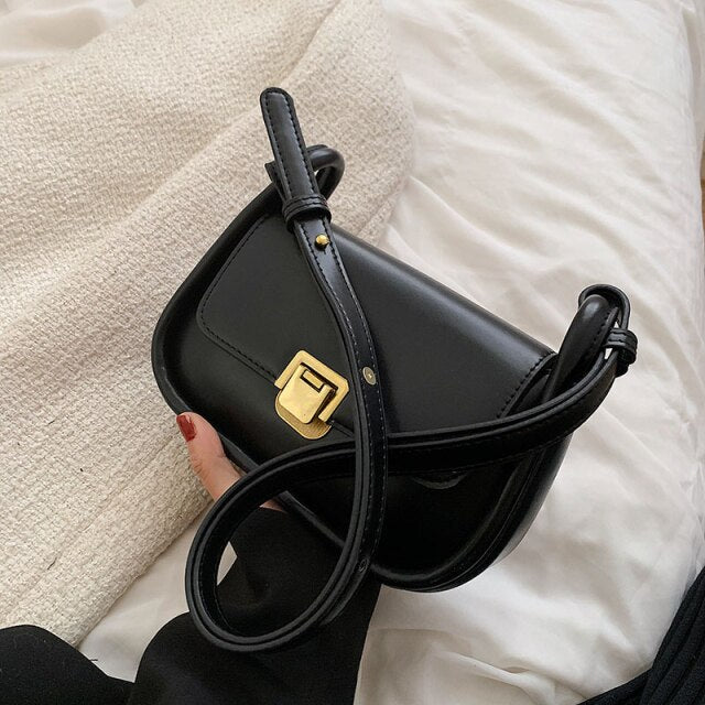 2022 Luxury Brand Small Leather Crossbody Bags Long Belt Design Female Shoulder Purses and Handbags In Trendy Underarm Bag