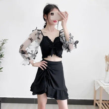 Load image into Gallery viewer, 2022 New Arrival Women Two Piece Swimsuit Summer Sexy Bandage Casual Print Lace High Waist Swimsuit Bandage Beachwear