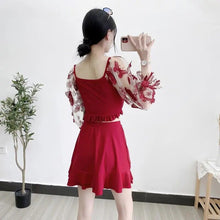 Load image into Gallery viewer, 2022 New Arrival Women Two Piece Swimsuit Summer Sexy Bandage Casual Print Lace High Waist Swimsuit Bandage Beachwear