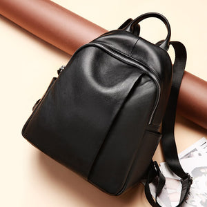 2022 New Backpack Genuine Leather Women&#39;s Bag Fashion All-Match First Layer Cowhide Ladies Backpack Women&#39;s Travel Bags