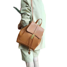 Load image into Gallery viewer, 2022 New Color Matching Portable Shoulder Bag Soft Cowhide Backpack Casual Large-capacity First Layer Genuine Leather Backpack