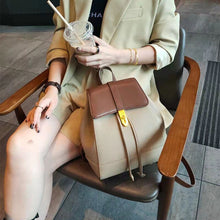 Load image into Gallery viewer, 2022 New Color Matching Portable Shoulder Bag Soft Cowhide Backpack Casual Large-capacity First Layer Genuine Leather Backpack