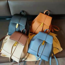Load image into Gallery viewer, 2022 New Color Matching Portable Shoulder Bag Soft Cowhide Backpack Casual Large-capacity First Layer Genuine Leather Backpack