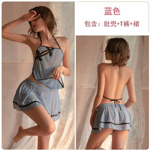 Load image into Gallery viewer, 2022 New Erotic Lingerie Sexy Perspective Bandage  Mini Cheongsam Dress Chinese Bellyband Uniforms Backless Erotic Nightdresses