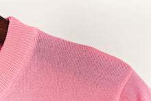 Load image into Gallery viewer, 2022 New Fashion Flower Short Sleeve Tops Slim Stretchy T-shirts Feminino Simple O-neck Appliques Knitted Pullover Summer