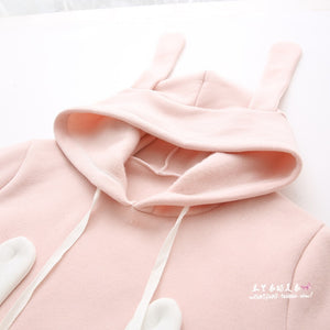 2022 New Pink Rabbit Cute Hooded Coats Japan Style Spring Long Sleeve Kawaii Hoodies Women Sweet Fresh Hoodie Female Autumn