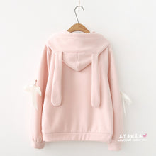 Load image into Gallery viewer, 2022 New Pink Rabbit Cute Hooded Coats Japan Style Spring Long Sleeve Kawaii Hoodies Women Sweet Fresh Hoodie Female Autumn