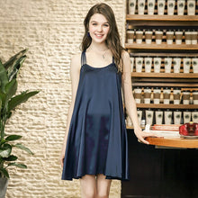Load image into Gallery viewer, 2022 New Sexy Women Sleepwear Backless Nightwear Satin Silk Sleeveless Slip Dress Ladies Soft Nightgowns Sexy Camisola