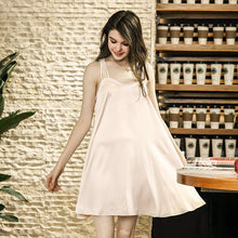 Load image into Gallery viewer, 2022 New Sexy Women Sleepwear Backless Nightwear Satin Silk Sleeveless Slip Dress Ladies Soft Nightgowns Sexy Camisola