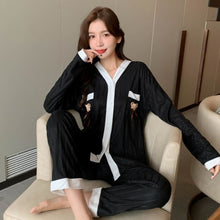 Load image into Gallery viewer, 2022 New Spring Long Sleeve Cotton Pajama Sets for Women Korean Cute Cartoon Sleepwear Pyjama Homewear Pijama Mujer Home Clothes