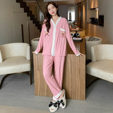Load image into Gallery viewer, 2022 New Spring Long Sleeve Cotton Pajama Sets for Women Korean Cute Cartoon Sleepwear Pyjama Homewear Pijama Mujer Home Clothes