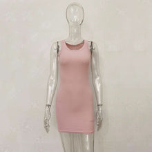 Load image into Gallery viewer, 2022 New Summer Fashion Sexy Vest Dress Women Solid Color Round Neck High Waist Skirt European And American Style