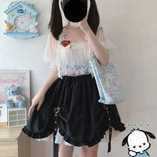 Load image into Gallery viewer, 2022 New Sweet Cute Skirts Spring Ball Gown Mini Skirt Mori Girls All Match Elastic Waist Ruffles Fresh Jupe Heart Faldas Mujer