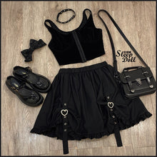 Load image into Gallery viewer, 2022 New Sweet Cute Skirts Spring Ball Gown Mini Skirt Mori Girls All Match Elastic Waist Ruffles Fresh Jupe Heart Faldas Mujer