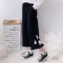 Load image into Gallery viewer, 2022 New Sweet Rabbit Cute Pants Mori Girl Japanese Designed Bandage Kawaii Loose Trousers Spring Casual Straight Pantalones