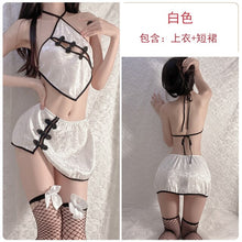 Load image into Gallery viewer, 2022 New Uniform Temptation Underwear Sleepwear Dress Sexy Cosplay Anime Erotic Pajamas Retro Printed Cheongsam Suit For Women