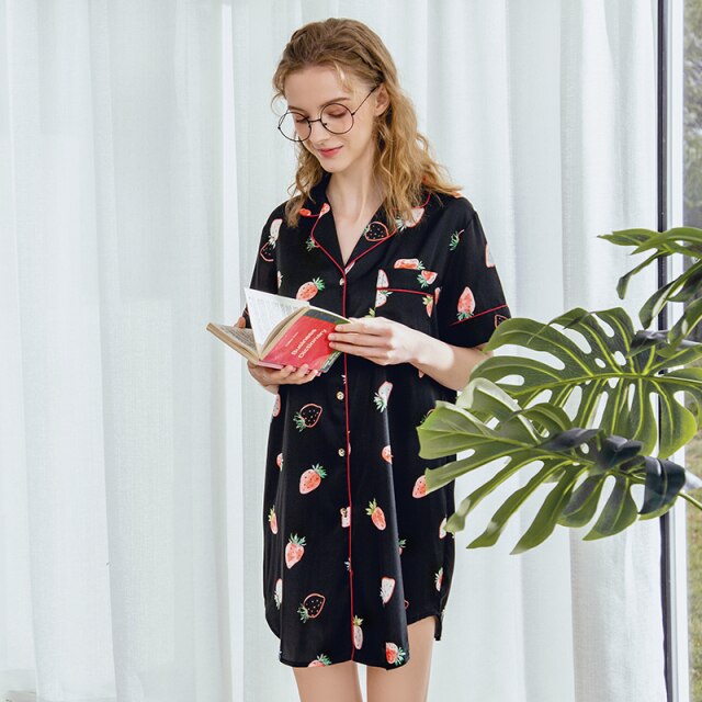 2022 Night Dress Sexy Women Sleepwear Night For Ladies Chemise De Nuit Sexy Wine Red Pink Dark Blue Black Spring Autumn