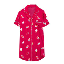 Load image into Gallery viewer, 2022 Night Dress Sexy Women Sleepwear Night For Ladies Chemise De Nuit Sexy Wine Red Pink Dark Blue Black Spring Autumn