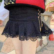 Load image into Gallery viewer, 2022 Preppy Style Sweet Lace Skirts Cute Women Bandage Chain Japanese Mini Skirt Kawaii Spring Harajuku Jupe Faldas Mujer