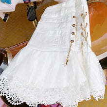 Load image into Gallery viewer, 2022 Preppy Style Sweet Lace Skirts Cute Women Bandage Chain Japanese Mini Skirt Kawaii Spring Harajuku Jupe Faldas Mujer