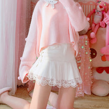 Load image into Gallery viewer, 2022 Preppy Style Sweet Lace Skirts Cute Women Bandage Chain Japanese Mini Skirt Kawaii Spring Harajuku Jupe Faldas Mujer