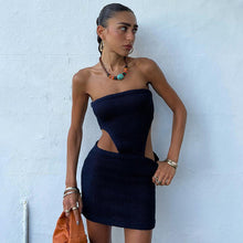 Load image into Gallery viewer, 2022 Ribbed Knitted Sexy Backless Split Maxi Dress for Women Summer Holiday Sleeveless Straps Bodycon Dresses Clothes Beach