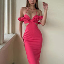 Load image into Gallery viewer, 2022 Sexy Backless Bandage Maxi Dress Club Party Outfits for Women Summer Sleeveless Elegant White Straps Prom Dresses Casual