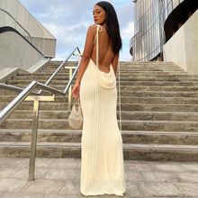 Load image into Gallery viewer, 2022 Sexy Backless Bandage Maxi Dress Club Party Outfits for Women Summer Sleeveless Elegant White Straps Prom Dresses Casual