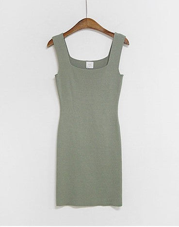 2022 Sexy Tight And Versatile Vest Bottomed Short Skirt Slim Fit Medium Length Hip Wrap Sleeveless Knitted Dress