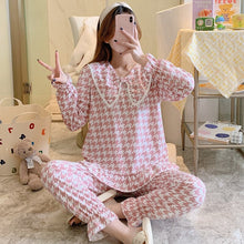 Load image into Gallery viewer, 2022 Spring Autumn Long Sleeve Cute Bow Pajama Sets for Women Korean Print Sleepwear Suit Pyjamas Homewear Pijama Mujer Clothes