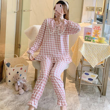 Load image into Gallery viewer, 2022 Spring Autumn Long Sleeve Cute Bow Pajama Sets for Women Korean Print Sleepwear Suit Pyjamas Homewear Pijama Mujer Clothes