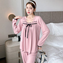 Load image into Gallery viewer, 2022 Spring Autumn Long Sleeve Pajama Sets for Women Korean Cute Loose Sleepwear Suit Pyjamas Homewear Pijama Mujer Home Clothes