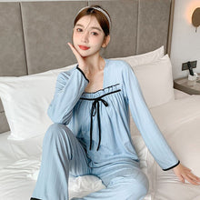 Load image into Gallery viewer, 2022 Spring Autumn Long Sleeve Pajama Sets for Women Korean Cute Loose Sleepwear Suit Pyjamas Homewear Pijama Mujer Home Clothes