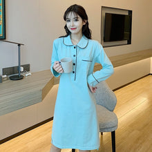 Load image into Gallery viewer, 2022 Spring Autumn Plus Size Long Sleeve Cotton Nightgowns for Women Loose Sleepwear Homewear Night Dress Nightdress Home Nighty
