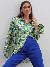 Load image into Gallery viewer, 2022 Spring Fall Fashion Print Shirt Point Collar French Shirt Long Sleeve Button Cardigan Casual Women‘s Clothes Streetwear