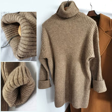 Load image into Gallery viewer, 2022 Spring Women&#39;s Turtleneck Sweaters for Women Crop Sweater Fashion Khaki Black Basic Pull Vintage Femme Knit Top Jumper