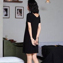 Load image into Gallery viewer, 2022 Summer 100% Cotton Short Sleeve Sexy V-neck Lingerie Nightgowns for Women Sleepwear Homewear Night Dress Nightdress Nighty