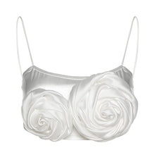 Load image into Gallery viewer, 2022 Summer Chic Flowers Backless Fashion Women&#39;s Clothing  White Casual Crop Top Rave Festival Sexy Sling Zipper Tops Shirt