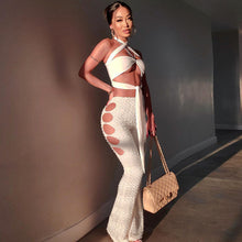 Load image into Gallery viewer, 2022 Summer Design High Waist Solid Cutout Skinny Elasticity Flared Trousers Streetwear Fashion Base Womens Sports Casual Pants