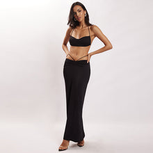 Load image into Gallery viewer, 2022 Summer Elegant White Halter Bandage Sexy 2 Piece Maxi Dress Sets Women Fashion Outfits Club Party Skirt Matching Suit Cloth