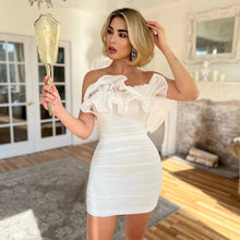 Load image into Gallery viewer, 2022 Summer Fashion Women&#39;S Clothes Black White Romper Sexy Tube Top Evening Party Prom French Lace Mini Dresses Vestidos