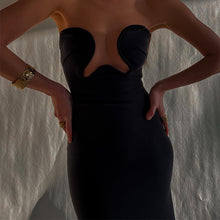 Load image into Gallery viewer, 2022 Summer Hot Sexy Black Tube Top Strap Backless Casual Evening Party Sexy Elegant Split Mini Dresses For Women Vestidos