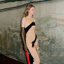 Load image into Gallery viewer, 2022 Summer New Women&#39;s Fashion Dresses Elegant Round Neck Sleeveless Slim Fit Temperament Contrast Color Buttock Bodycon Dress